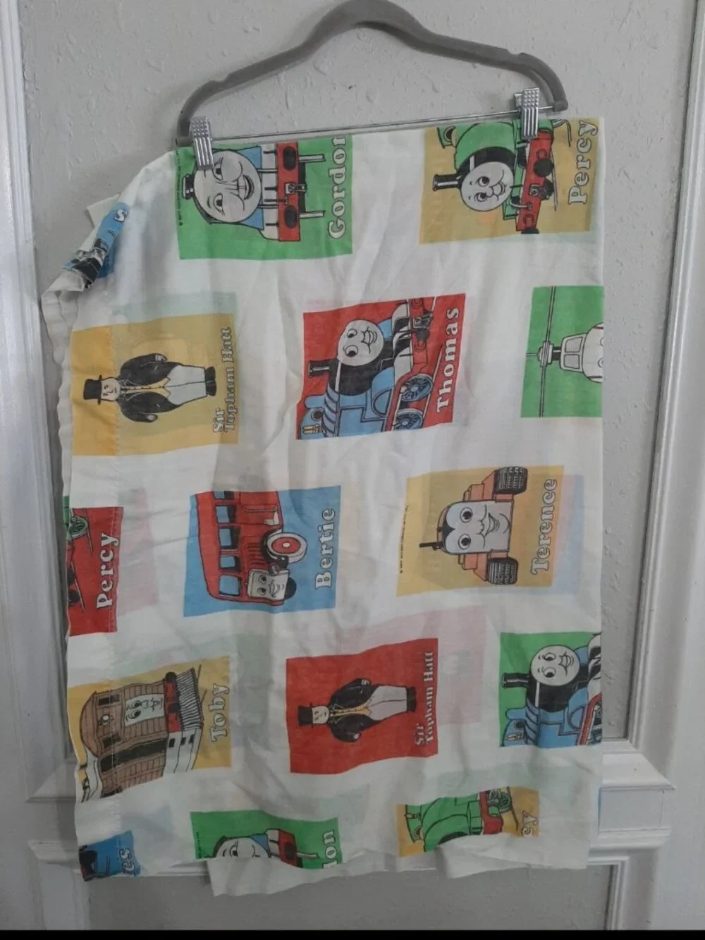 Vintage 1992 Thomas the train Boys twin bed set British locomotive sir 3 pc